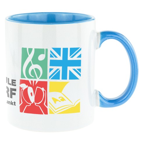 VS Absdorf Logo Bi-Color Tasse hellblau personalisiert